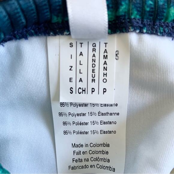 Yandy Two Piece Teal & Blue Tie Dye Bikini Set Adjustable Small NEW WITH TAGS - Picture 14 of 16